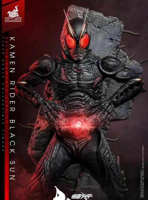 New in Stock!! Hot Toys 1/6 TMS115 Kaman Rider Black Sun Battle Damaged Version
