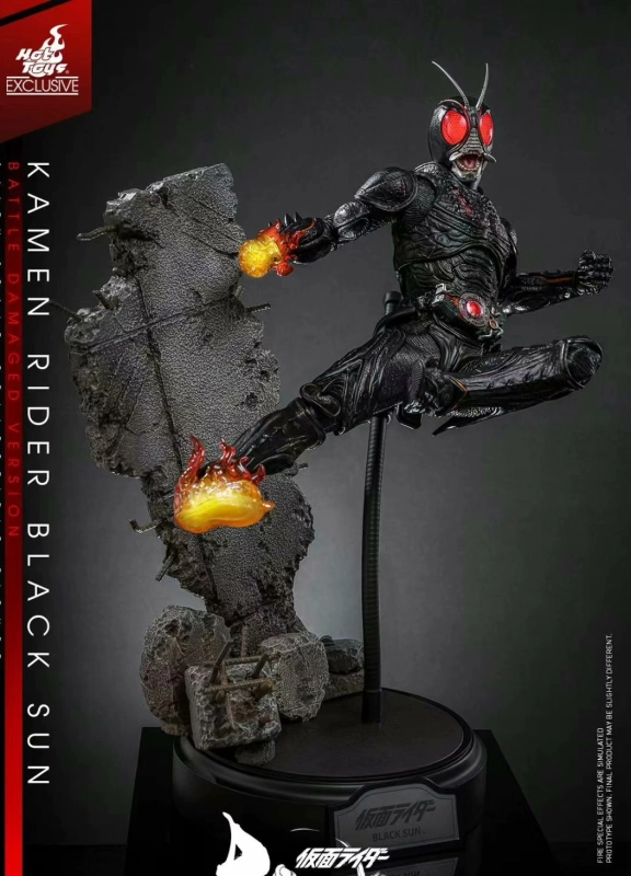 New in Stock!! Hot Toys 1/6 TMS115 Kaman Rider Black Sun Battle Damaged Version