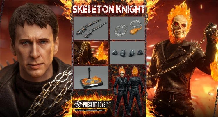 [Pre-order]  PRESENT TOYS 1/6Scale PT-sp59 Skeleton knight PVC Action Figure