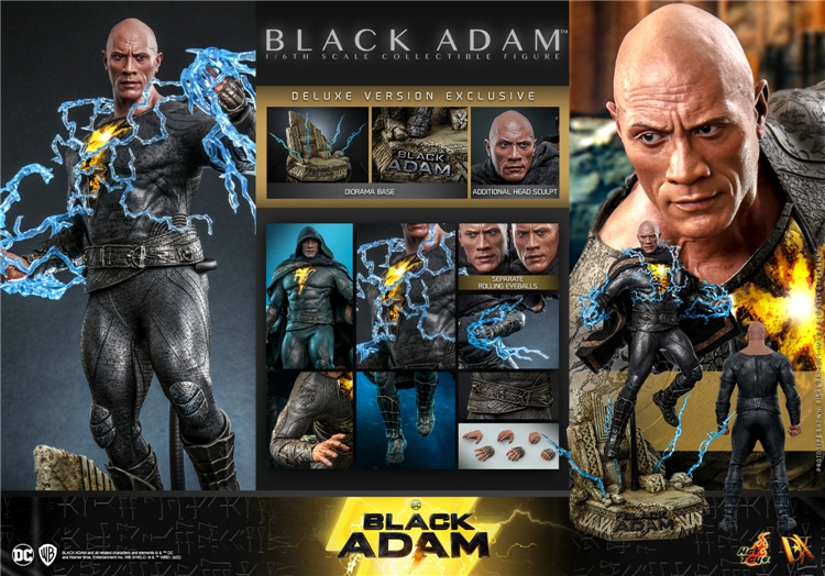 Hot Toys Black Adam Golden Armor Deluxe 1/6 Scale Figure DX31 The Rock DC Comics