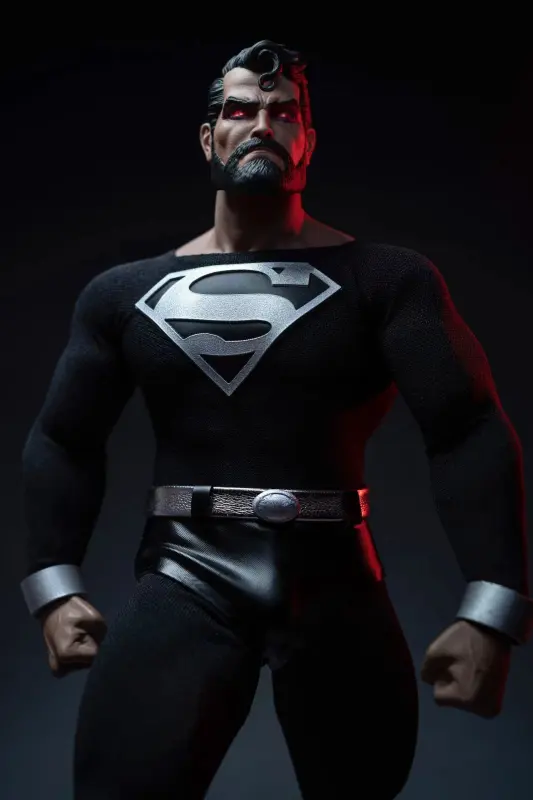 In Stock SSR Toys Black Superman SSR003 1/6th Scale Action Figure Deluxe Edition