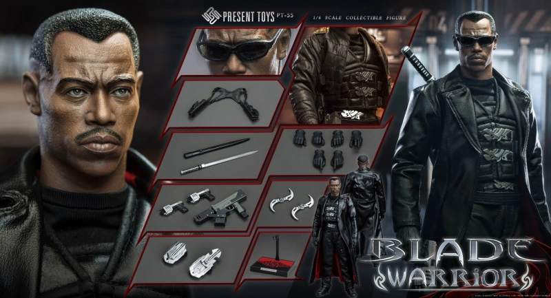In Stock PRESENT TOYS PT-sp55 Blade Vampire Hunter Wesley Snipes 1/6 Action Figure