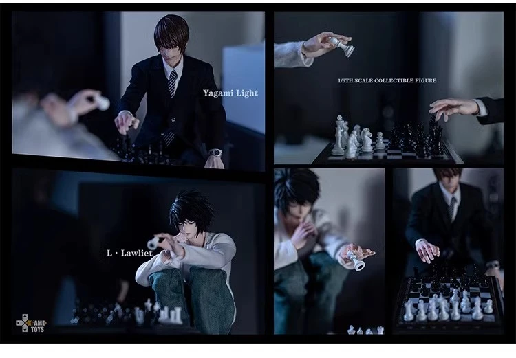 GAMETOYS DEATH NOTE L Action Figure Model 1/6 Scale ( L·Lawliet Anime+Yagami Light) GT007+GT008