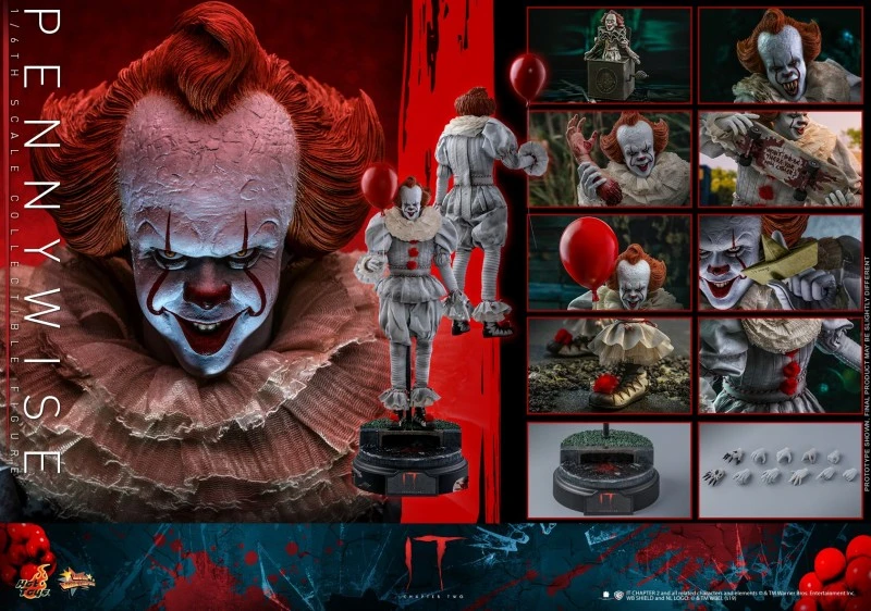 In Stock Hot Toys It Chapter Two Pennywise MMS555 1/6 Action Figure Model