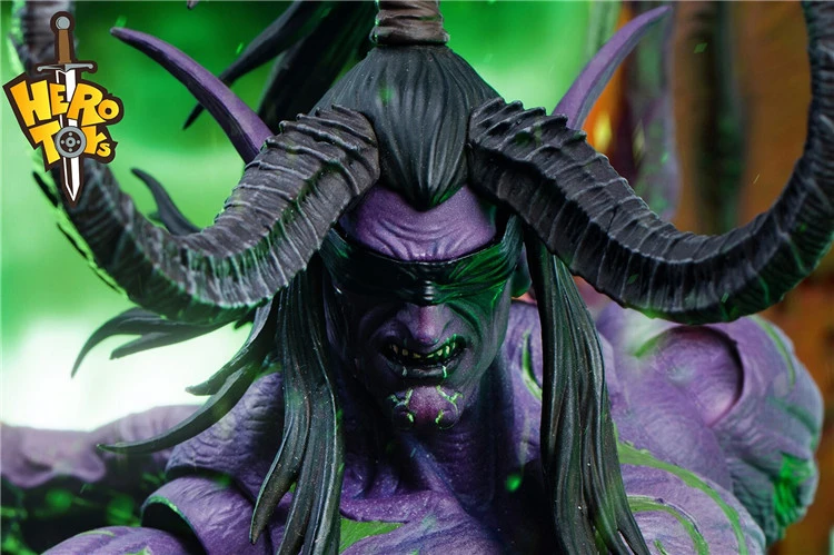 In Stock New Hero Toys World of War craft Demon Hunter Illidan Stormrage Figure