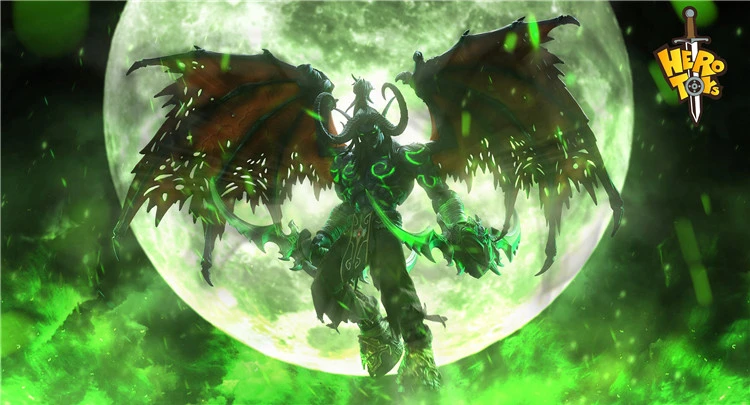 In Stock New Hero Toys World of War craft Demon Hunter Illidan Stormrage Figure