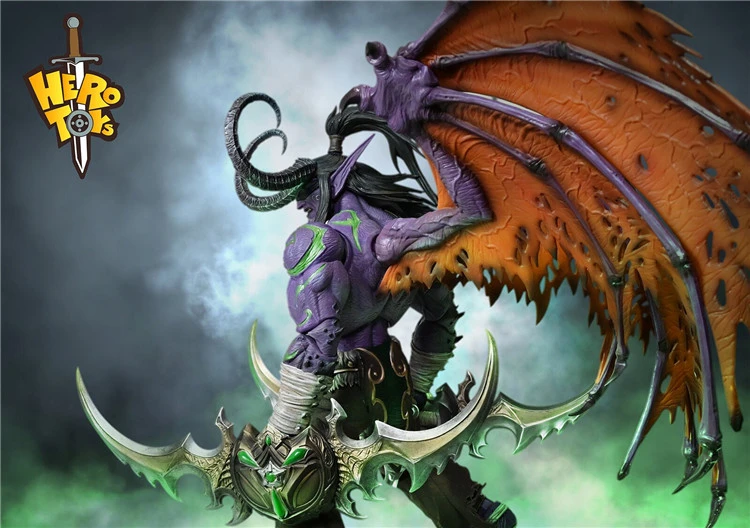 In Stock New Hero Toys World of War craft Demon Hunter Illidan Stormrage Figure