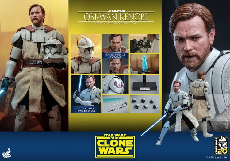 In Stock HOTTOYS 1/6 TMS095 OBI-WAN KENOBI THE CLONE WARS