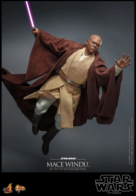 In Stock Hot Toys MMS681 Star Wars Episode II Attack of the Clones Mace Windu