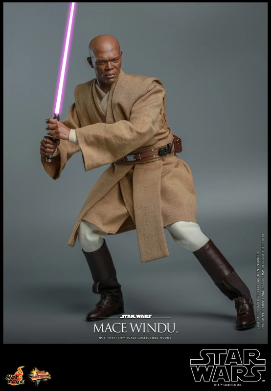 In Stock Hot Toys MMS681 Star Wars Episode II Attack of the Clones Mace Windu