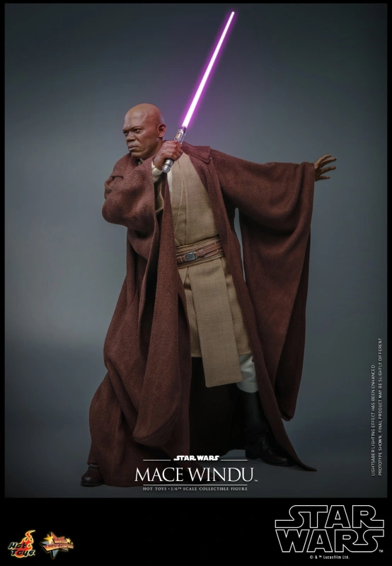 In Stock Hot Toys MMS681 Star Wars Episode II Attack of the Clones Mace Windu