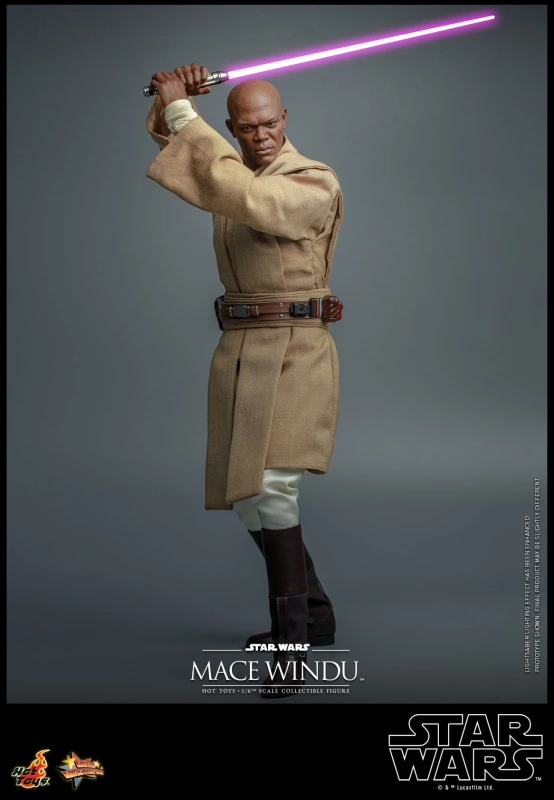 In Stock Hot Toys MMS681 Star Wars Episode II Attack of the Clones Mace Windu