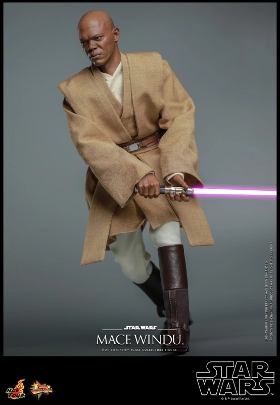 In Stock Hot Toys MMS681 Star Wars Episode II Attack of the Clones Mace Windu