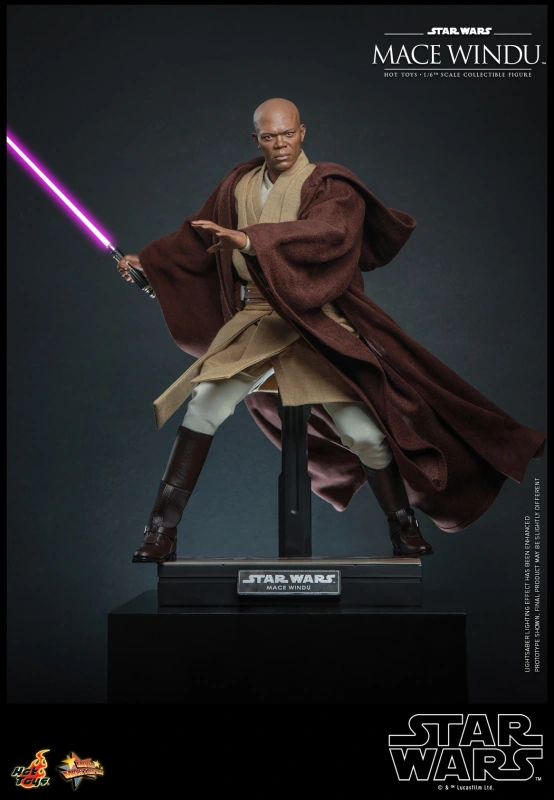 In Stock Hot Toys MMS681 Star Wars Episode II Attack of the Clones Mace Windu