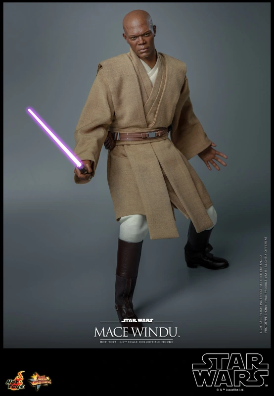 In Stock Hot Toys MMS681 Star Wars Episode II Attack of the Clones Mace Windu