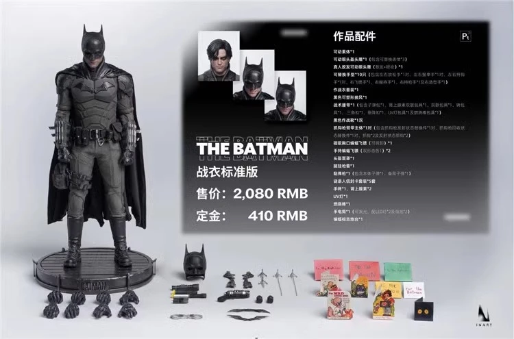 [Pre-order] QS INART  The Batman & Bruce Wayne 1/6 PT002-1S Scale Collectible Figure(Standard suit)