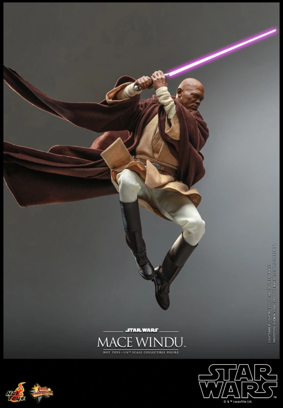 In Stock Hot Toys MMS681 Star Wars Episode II Attack of the Clones Mace Windu