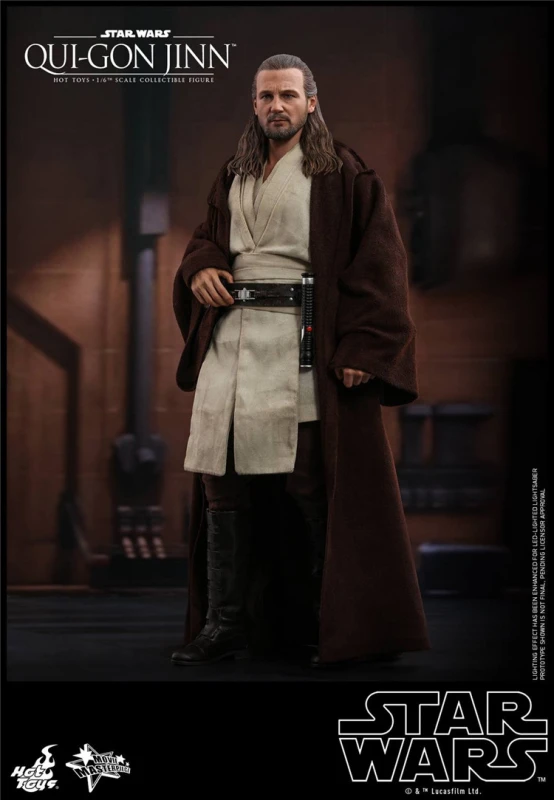 In Stock  Hot Toys MMS525 Star Wars Episode I The Phantom Menace Qui-Gon Jinn Figure