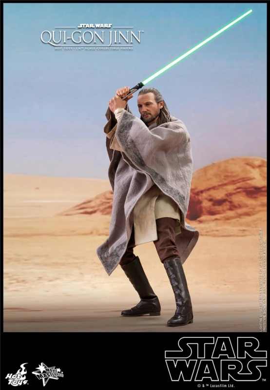 In Stock  Hot Toys MMS525 Star Wars Episode I The Phantom Menace Qui-Gon Jinn Figure