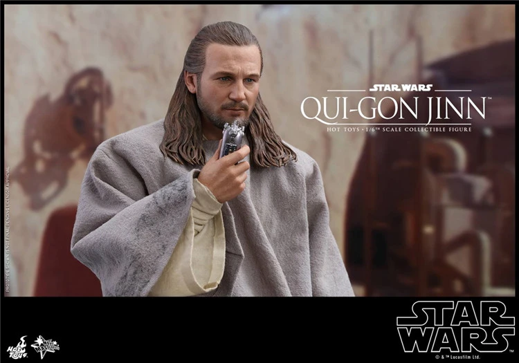 In Stock  Hot Toys MMS525 Star Wars Episode I The Phantom Menace Qui-Gon Jinn Figure