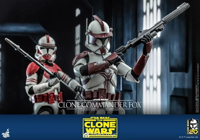 In Stock Hot Toys TMS103 STAR WARS: THE CLONE WARS 1/6 Clone Commander Fox Figure