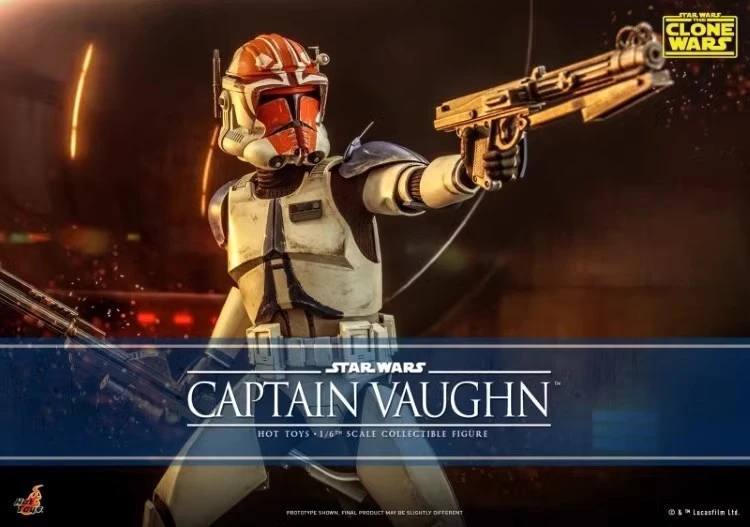 In Stock New Hot Toys TMS065 STAR WARS: THE CLONE WARS 1/6 CAPTAIN VAUGHN Figure