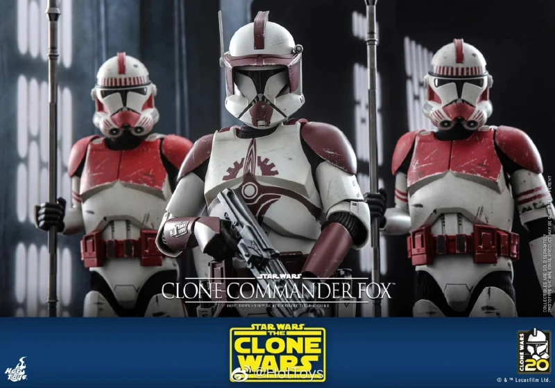 In Stock Hot Toys TMS103 STAR WARS: THE CLONE WARS 1/6 Clone Commander Fox Figure