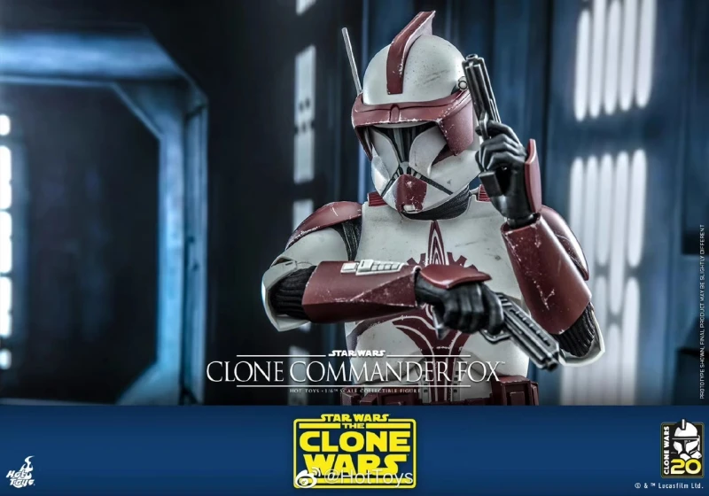In Stock Hot Toys TMS103 STAR WARS: THE CLONE WARS 1/6 Clone Commander Fox Figure