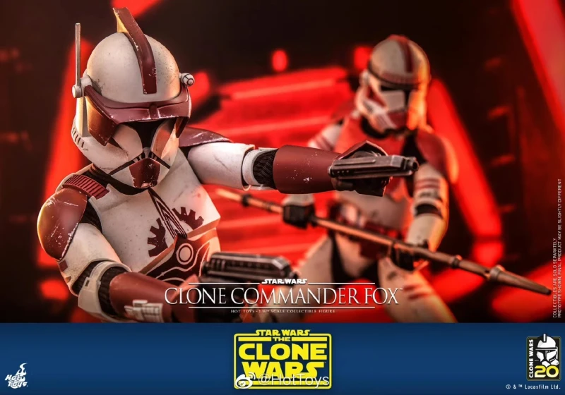 In Stock Hot Toys TMS103 STAR WARS: THE CLONE WARS 1/6 Clone Commander Fox Figure