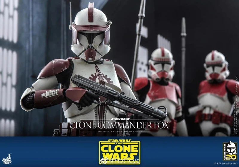In Stock Hot Toys TMS103 STAR WARS: THE CLONE WARS 1/6 Clone Commander Fox Figure