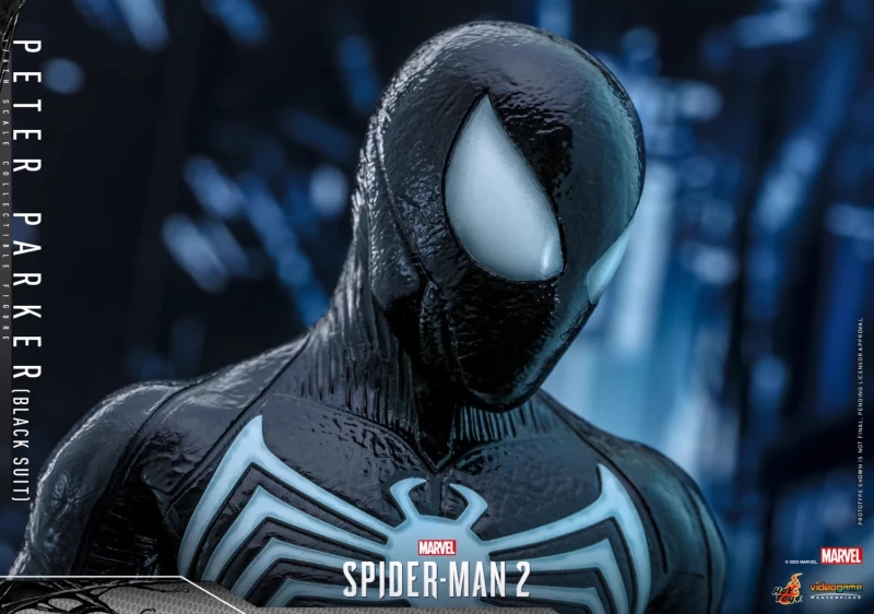 In Stock  Hot Toys VGM56B Marvel's Spider-Man 2 Peter Parker (Black Suit) Special Edition