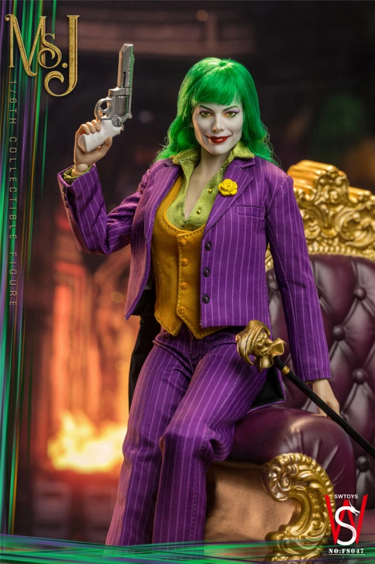 IN STOCK New SWTOYS FS047 1/6 Joker Clown Harley Quinn 12" Action Figure