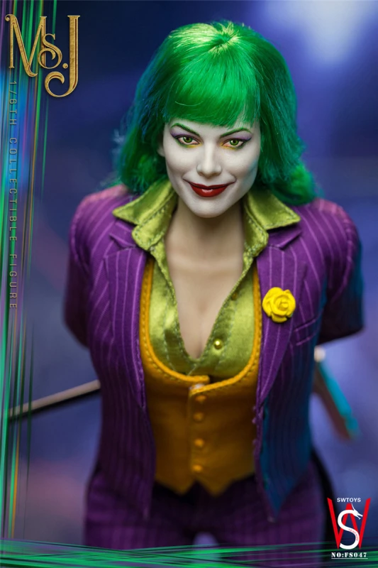 IN STOCK New SWTOYS FS047 1/6 Joker Clown Harley Quinn 12" Action Figure