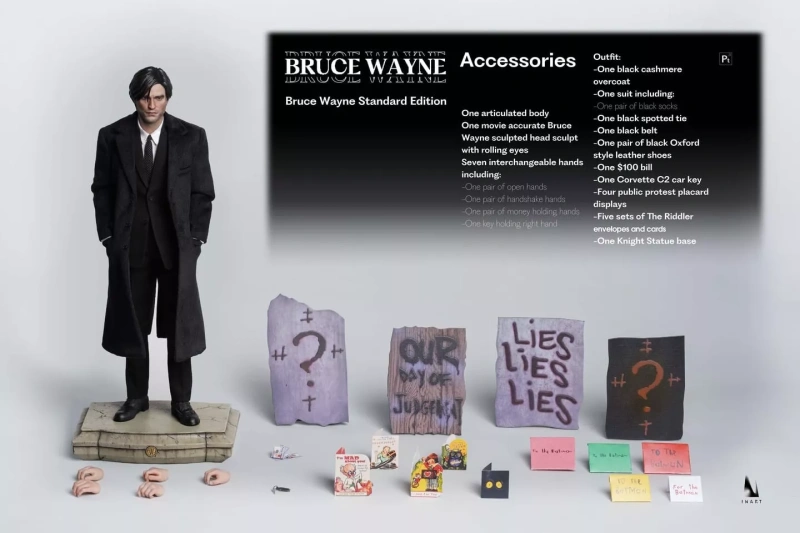 In Stock INART PT002-2S The Batman Bruce Wayne Suit Version 1/6 Figure Standard Edition