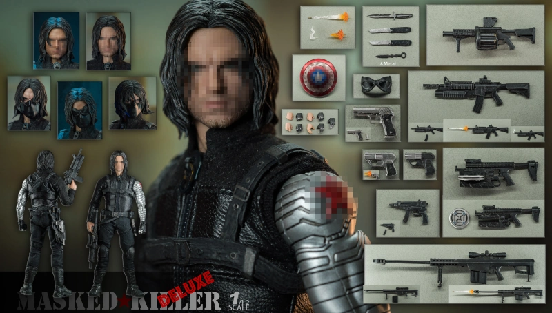 In Stock Nota Studio 1/12 Masked Killer Bucky Barnes 6" Action Figure Model Deluxe Ver.