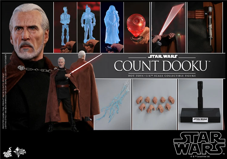 In Stock  Hot Toys MMS496 Star Wars Episode II AOTC Count Dooku 1/6 Rare Figure