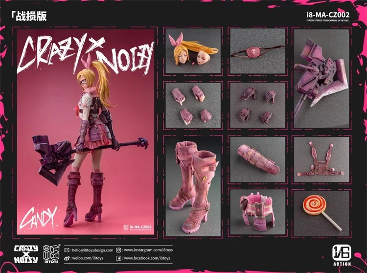 In Stock I8Toys i8-MA-CZ002 1/6 Mentality Agency Candy Battle Damaged Ver. Action Figure