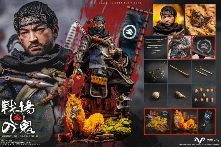 In Stock VTS TOYS Ghost of Battlefield Samurai 1/6 VM-036B Figure Collectible Deluxe Ve