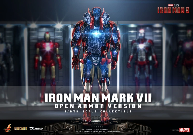 IN STOCK Hot Toys DS004D51 IRON MAN 1/6 MARK VII OPEN ARMOR VERSION