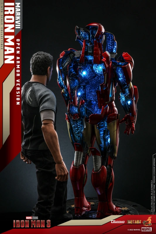 IN STOCK Hot Toys DS004D51 IRON MAN 1/6 MARK VII OPEN ARMOR VERSION
