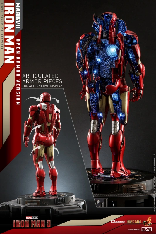 IN STOCK Hot Toys DS004D51 IRON MAN 1/6 MARK VII OPEN ARMOR VERSION