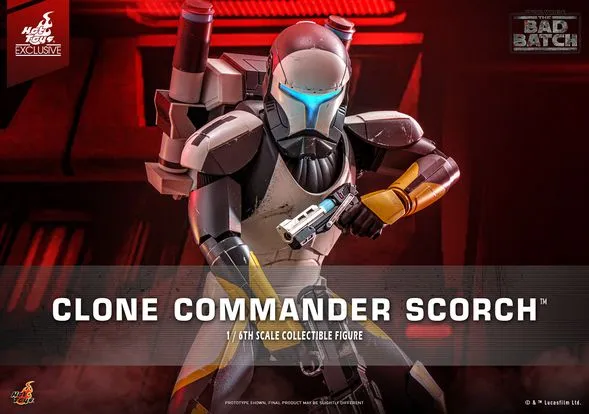 In Stock  HOT TOYS 1/6 TMS130 CLONE COMMANDER SCORCH