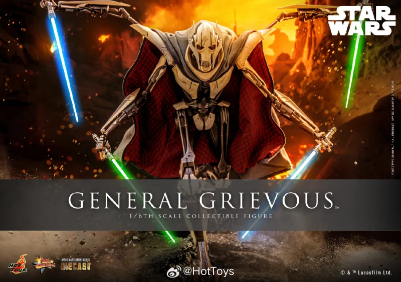 FIRST BATCH - HOT TOYS 1/6 MMS760D67B GENERAL GRIEVOUS RED COIN VERSION