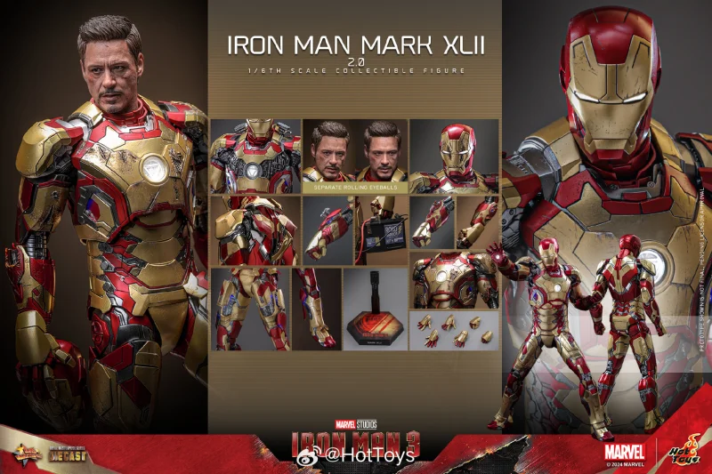 FIRST BATCH - HOT TOYS 1/6 MMS759D66B MMS758D65B IRON MAN MK 42 DELUXE SPECIAL EDITION