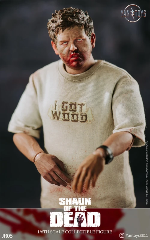 In Stock YANTOYS JR05 1/6 Shaun of the Death Ed Male Action Figure Model Toy