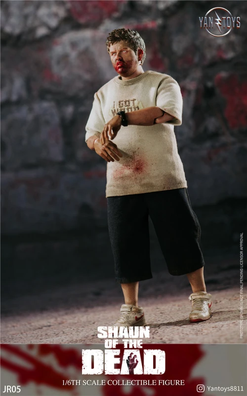 In Stock YANTOYS JR05 1/6 Shaun of the Death Ed Male Action Figure Model Toy