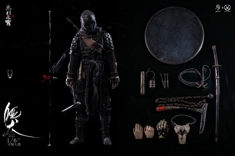 In Stock  JPT design×POPCOSTUME JPT-011 1/6 NINJA Silent Hound Collectible Action Figure