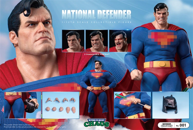 [Pre-order]  CHAOS No.001 1/12 National Defender Super Hero Action Figure Model Toy