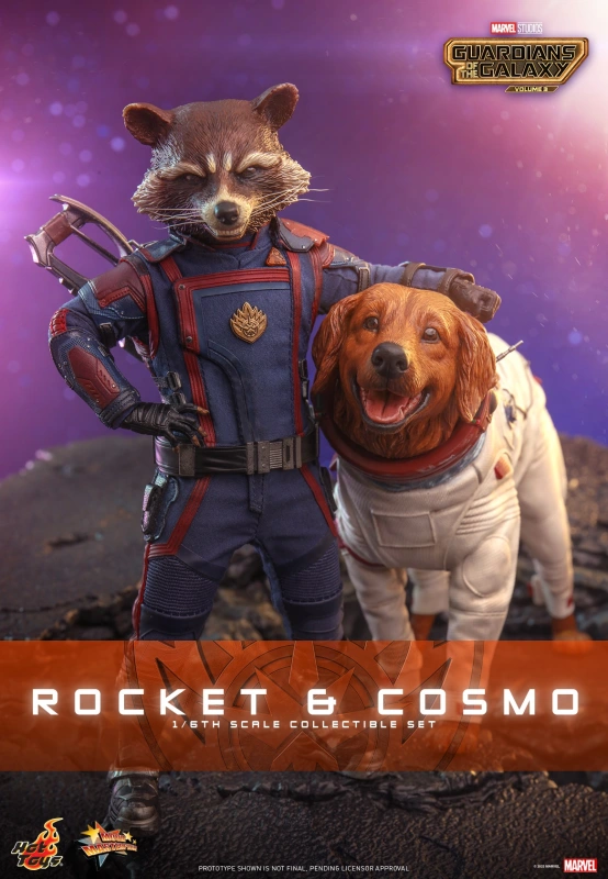 In Stock Hot Toys MMS708 Guardians of the Galaxy 3 Rocket and Cosmo Set 1/6 Figure NEW