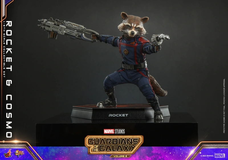 In Stock Hot Toys MMS708 Guardians of the Galaxy 3 Rocket and Cosmo Set 1/6 Figure NEW